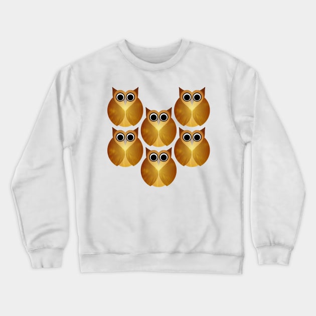 Many Brown Owls! Crewneck Sweatshirt by albdesigns